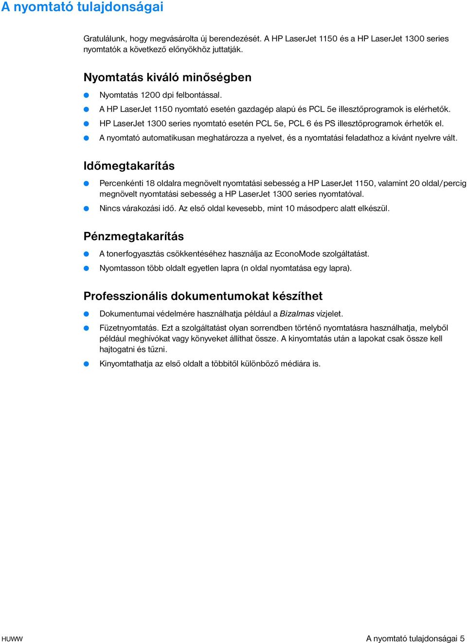 hp LaserJet n használat - PDF Ingyenes letöltés