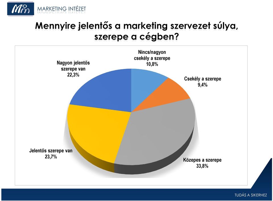 Nagyon jelentős szerepe van 22,3% Nincs/nagyon