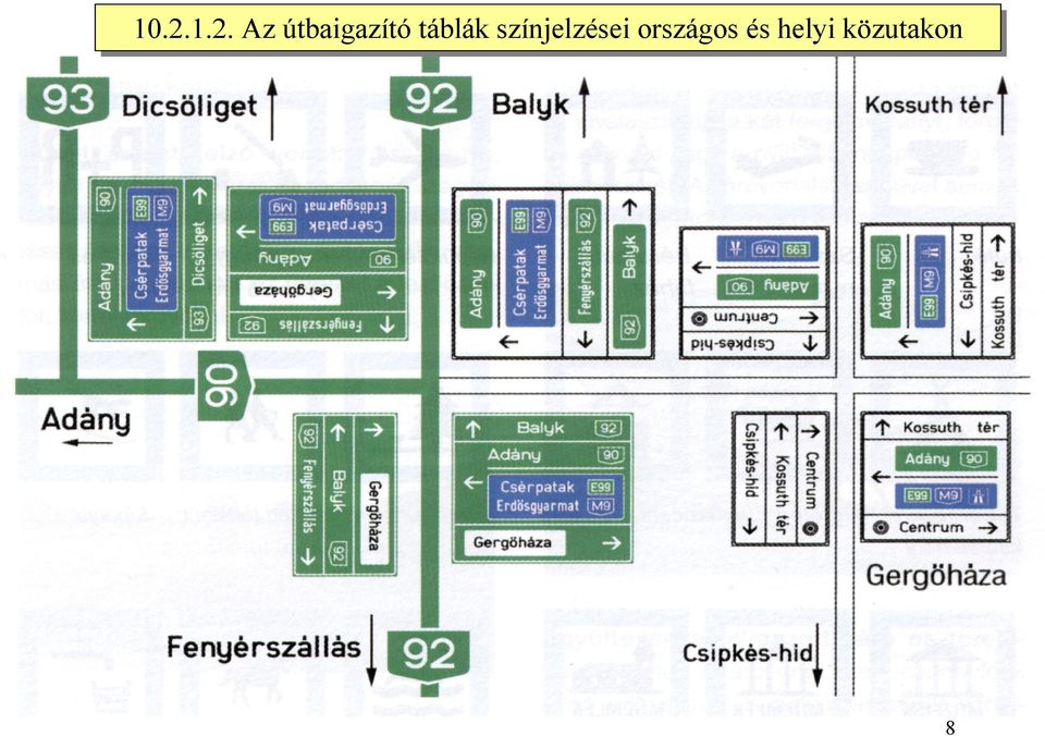 színjelzései