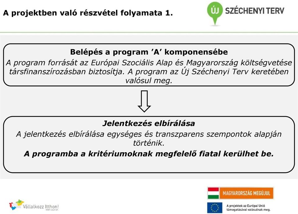 költségvetése társfinanszírozásban biztosítja.