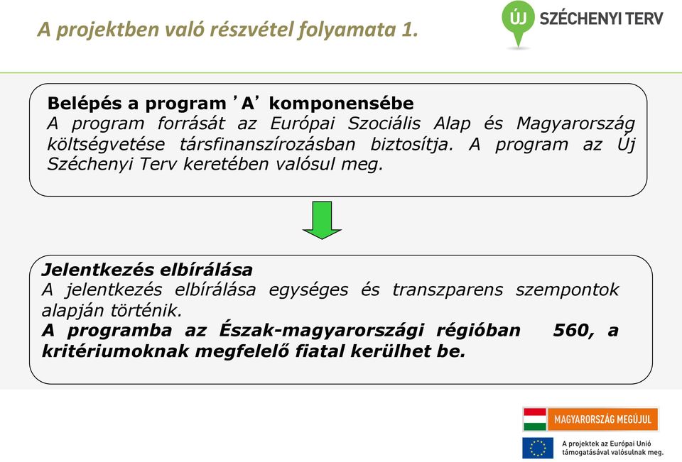 társfinanszírozásban biztosítja. A program az Új Széchenyi Terv keretében valósul meg.