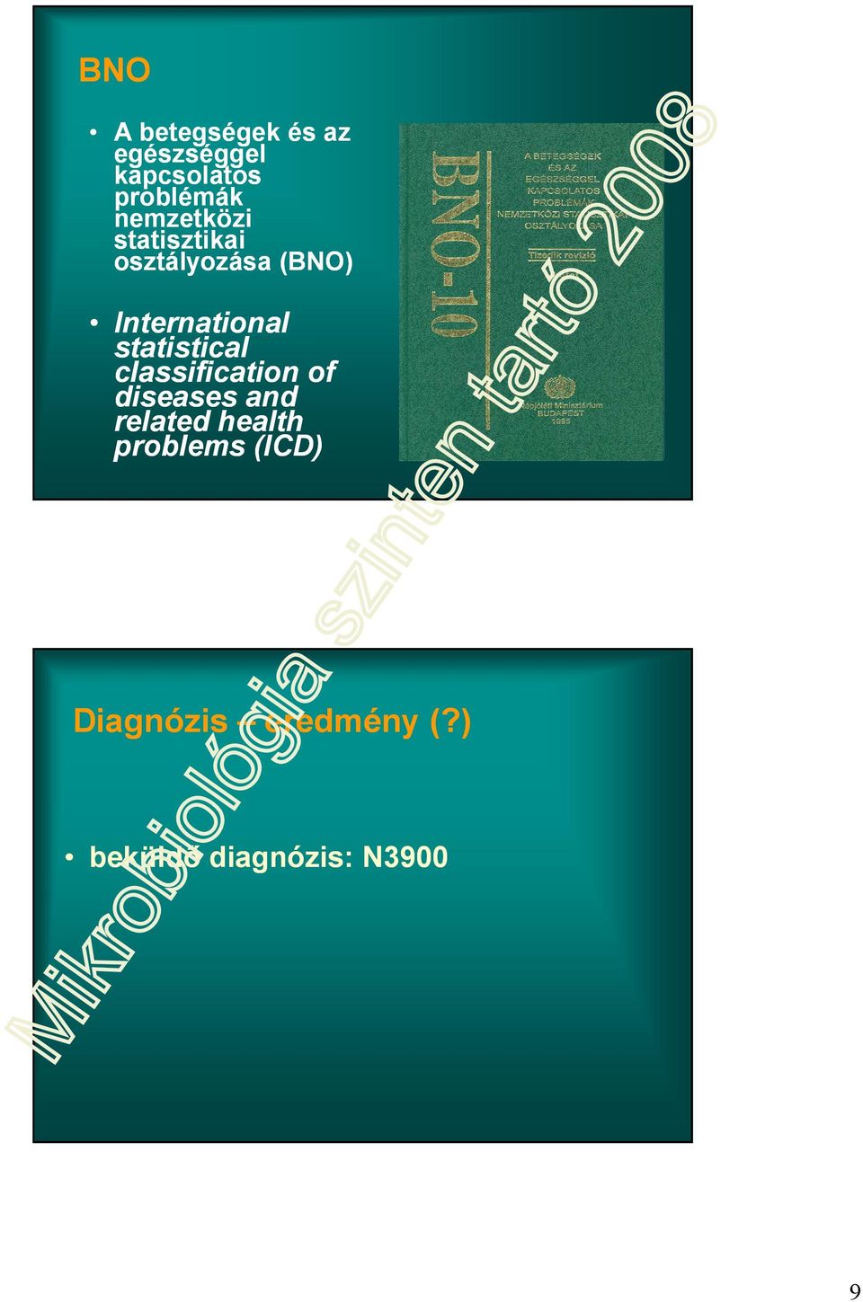 statistical classification of diseases and related health