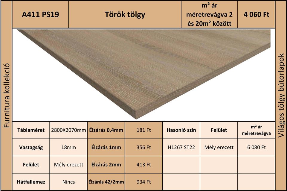 H1267 ST22 Mély erezett 6 080 Ft