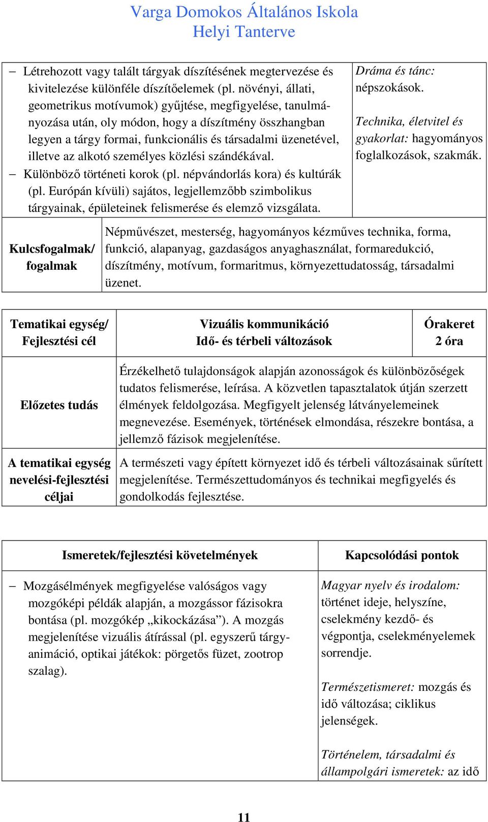 alkotó személyes közlési szándékával. Különböző történeti korok (pl. népvándorlás kora) és kultúrák (pl.