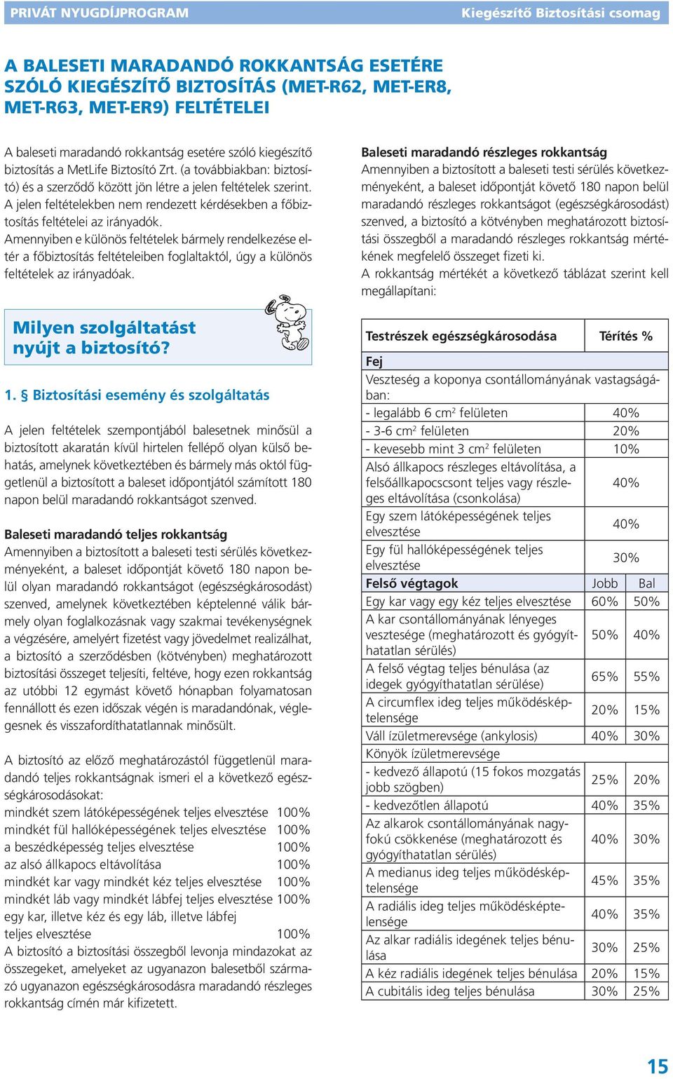 Amennyiben e különös feltételek bármely rendelkezése eltér a főbiztosítás feltételeiben foglaltaktól, úgy a különös feltételek az irányadóak.