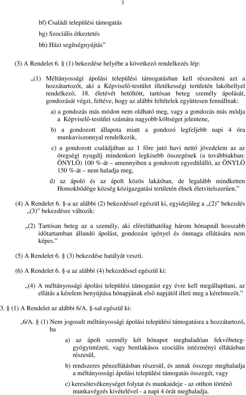rendelkező, 18.