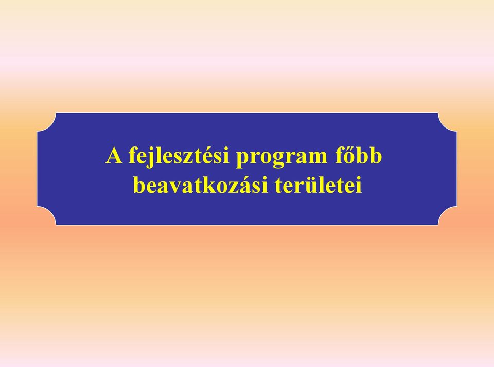 program főbb