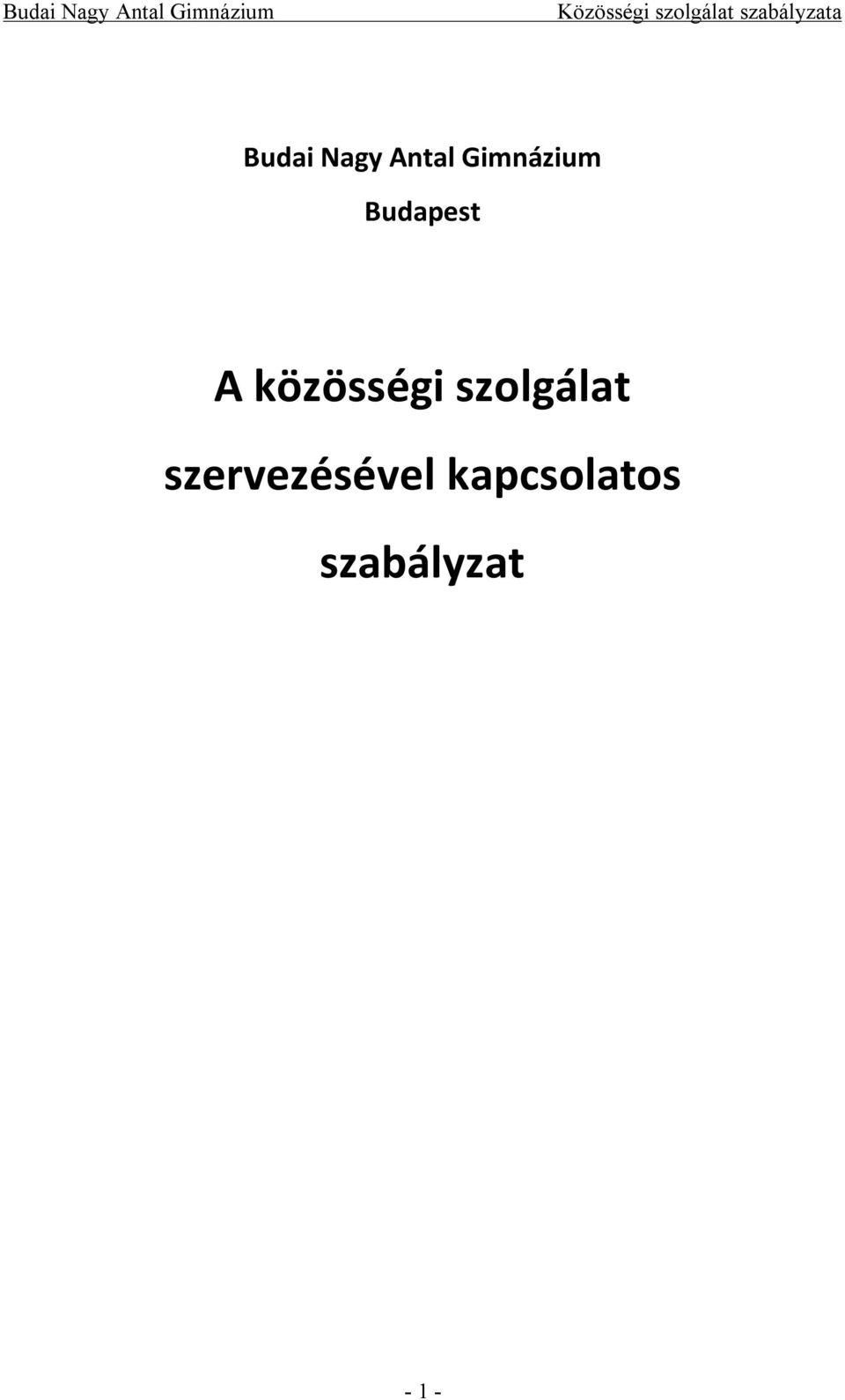 közösségi szolgálat