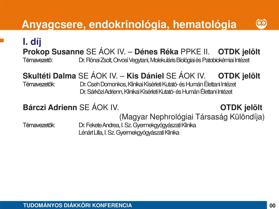 Cseh Domonkos, Klinikai Kísérleti Kutató- és Humán Élettani Intézet Dr.