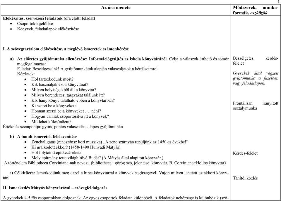 Feladat: Beszélgessünk! A gyűjtőmunkátok alapján válaszoljatok a kérdéseimre! Kérdések: Hol tartózkodunk most? Kik használják ezt a könyvtárat? Milyen helyiségekből áll a könyvtár?