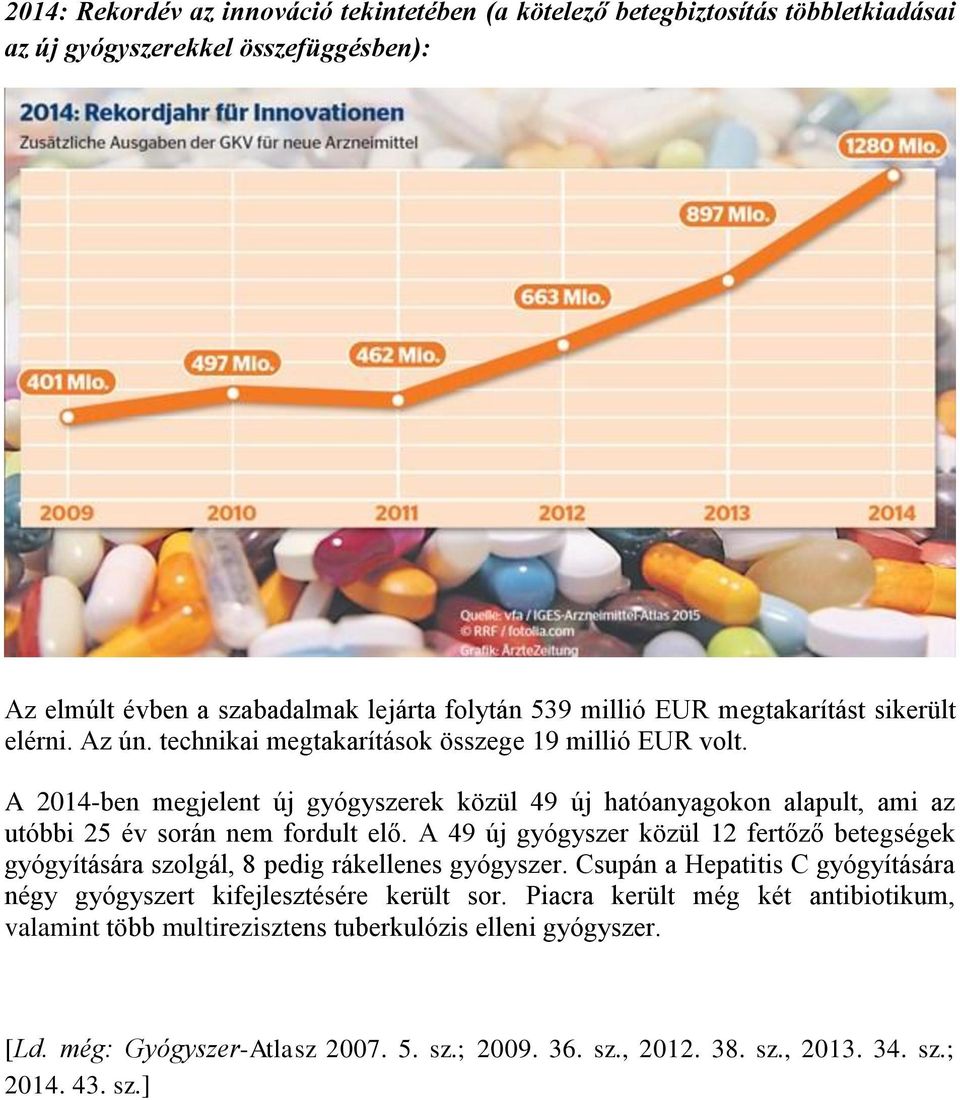 A 2014-ben megjelent új gyógyszerek közül 49 új hatóanyagokon alapult, ami az utóbbi 25 év során nem fordult elő.