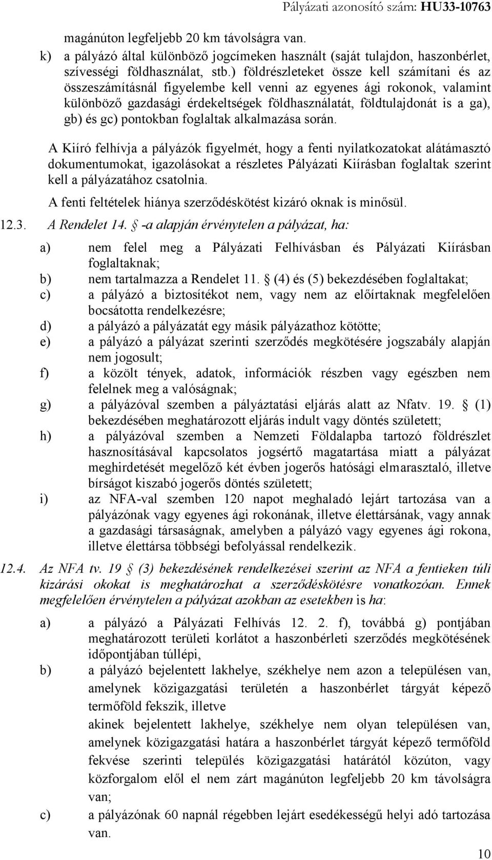 gc) pontokban foglaltak alkalmazása során.