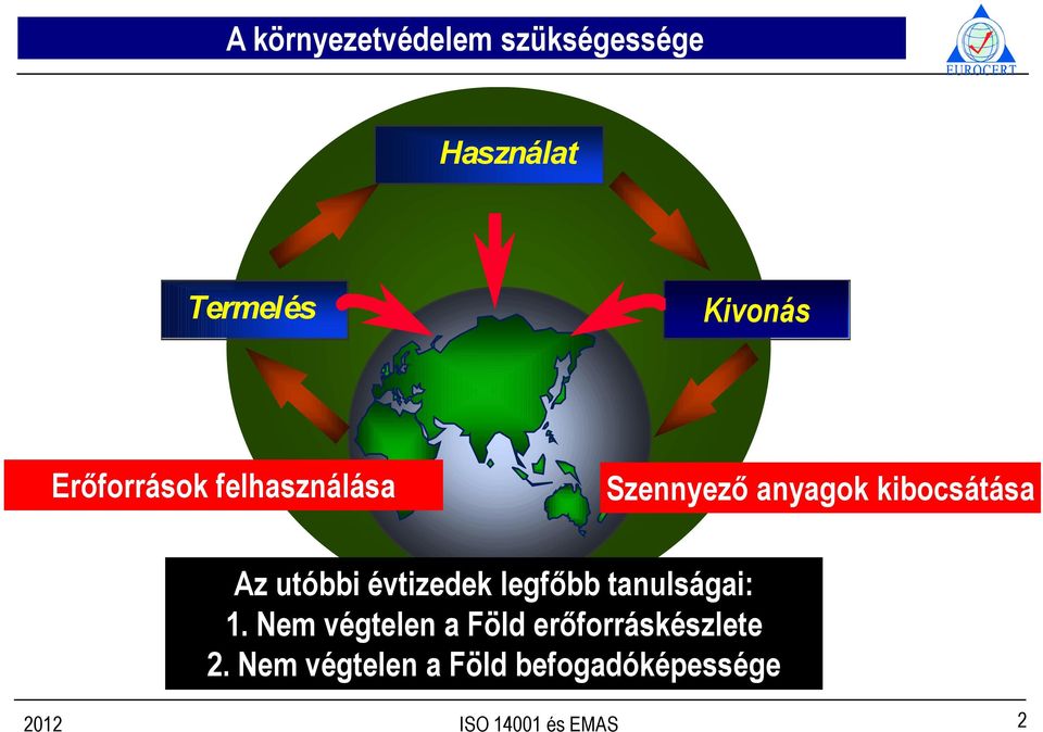 kibocsátása Az utóbbi évtizedek legfőbb tanulságai: 1.