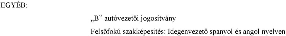 szakképesítés: