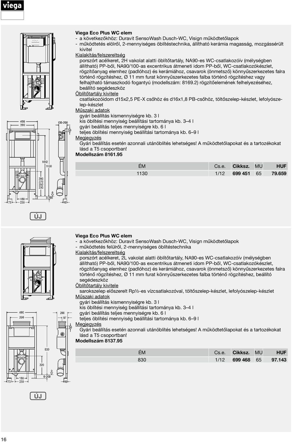 és kerámiához, csavarok (önmetsző) könnyűszerkezetes falra történő rögzítéshez, Ø 11 mm furat könnyűszerkezetes falba történő rögzítéshez vagy felhajtható támaszkodó fogantyú (modellszám: 8169.