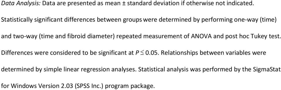 diameter) repeated measurement of ANOVA and post hoc Tukey test. Differences were considered to be significant at P 0.05.
