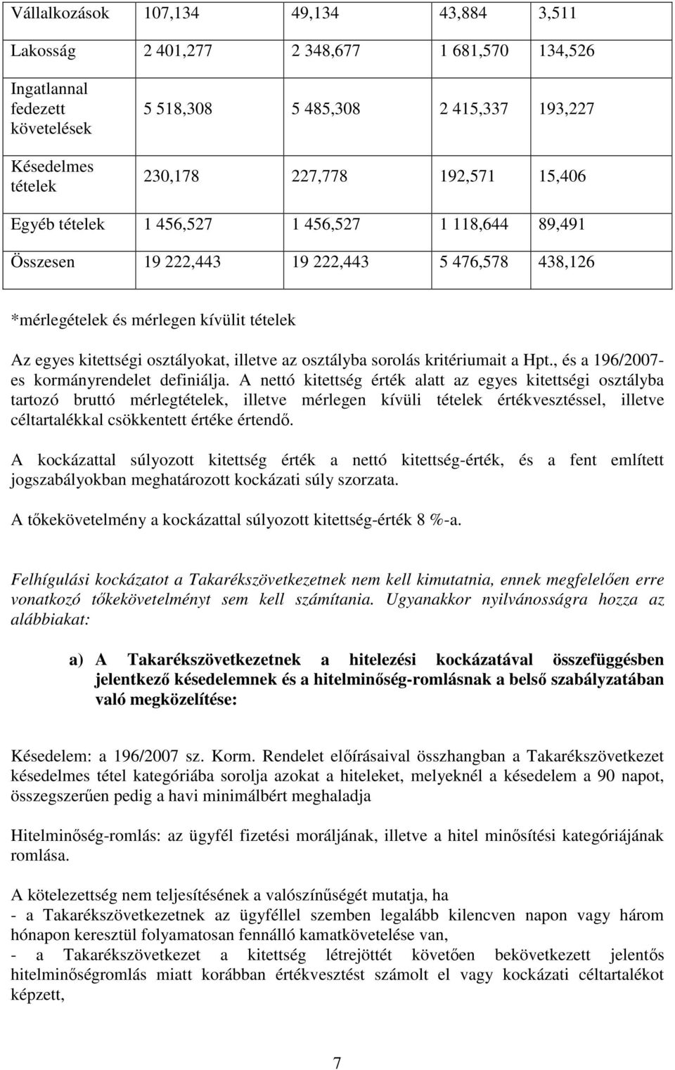 az osztályba sorolás kritériumait a Hpt., és a 196/2007- es kormányrendelet definiálja.