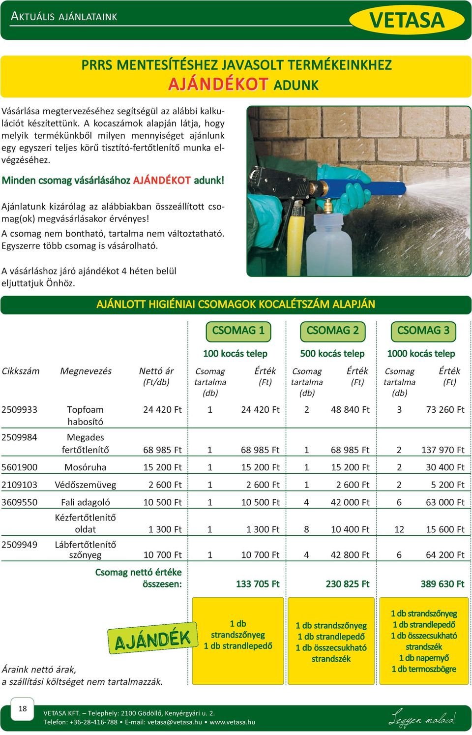 Ajánlatunk kizárólag az alábbiakban összeállított csomag(ok) megvásárlásakor érvényes! A csomag nem bontható, tartalma nem változtatható. Egyszerre több csomag is vásárolható.