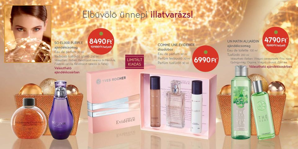 narancs & Mandula, Fűszeres vanília, Kandírozott narancs & Fahéj) COMME UNE EVIDENCE díszdoboz Eau de parfum 50 ml Parfüm