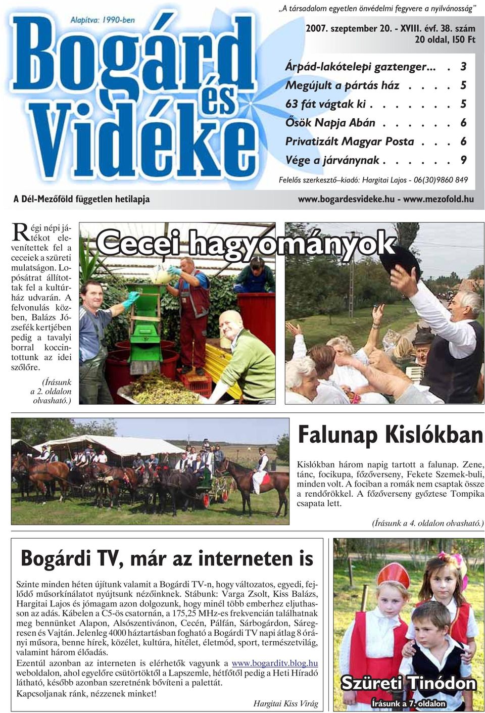 Falunap Kislókban. Régi népi játékot. Bogárdi TV, már az interneten is -  PDF Free Download