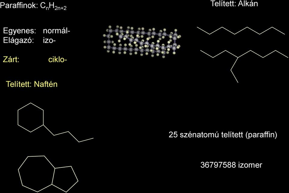 Elágazó: izo- ciklo- Telített: Naftén 25