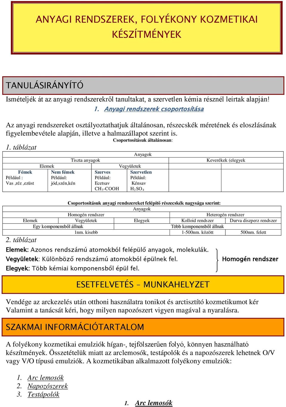 Csoportosításuk általánosan: 1.