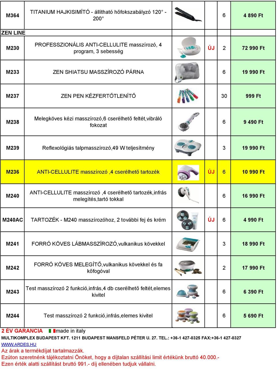 ARDES PROMÓCIÓS ÁRLISTA - PDF Free Download