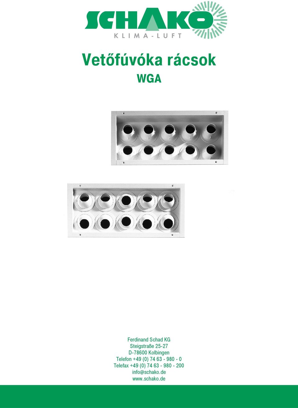 Vetőfúvóka rácsok WGA - PDF Free Download