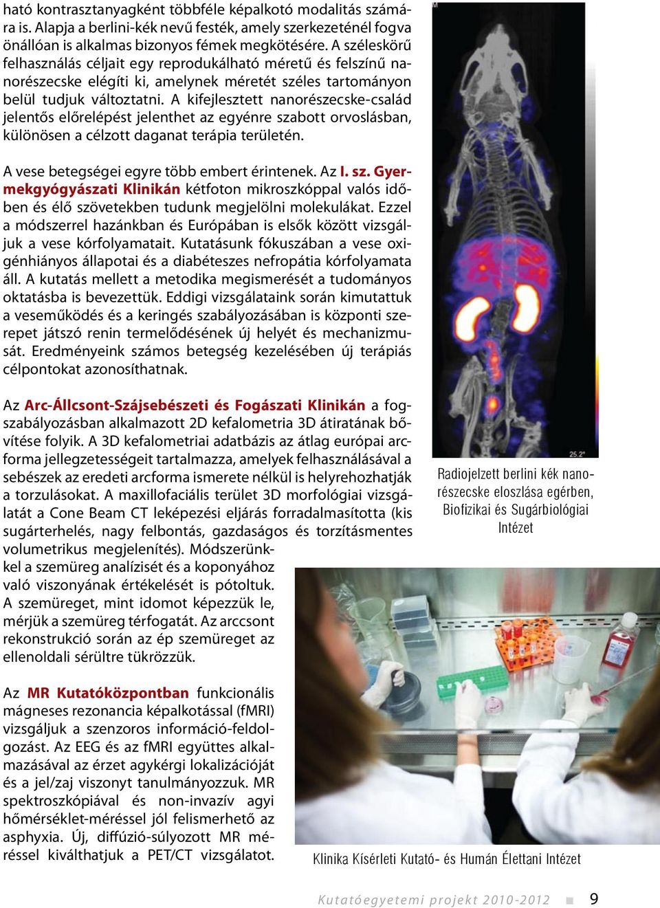 A kifejlesztett nanorészecske-család jelentős előrelépést jelenthet az egyénre szabott orvoslásban, különösen a célzott daganat terápia területén. A vese betegségei egyre több embert érintenek. Az I.
