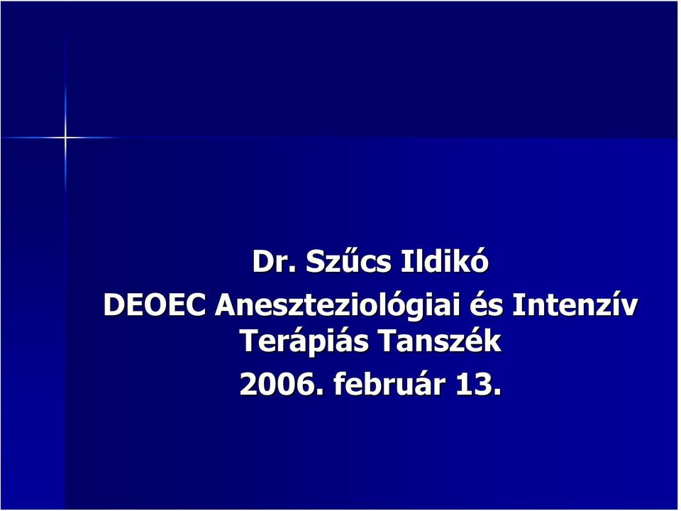 Aneszteziológiai és