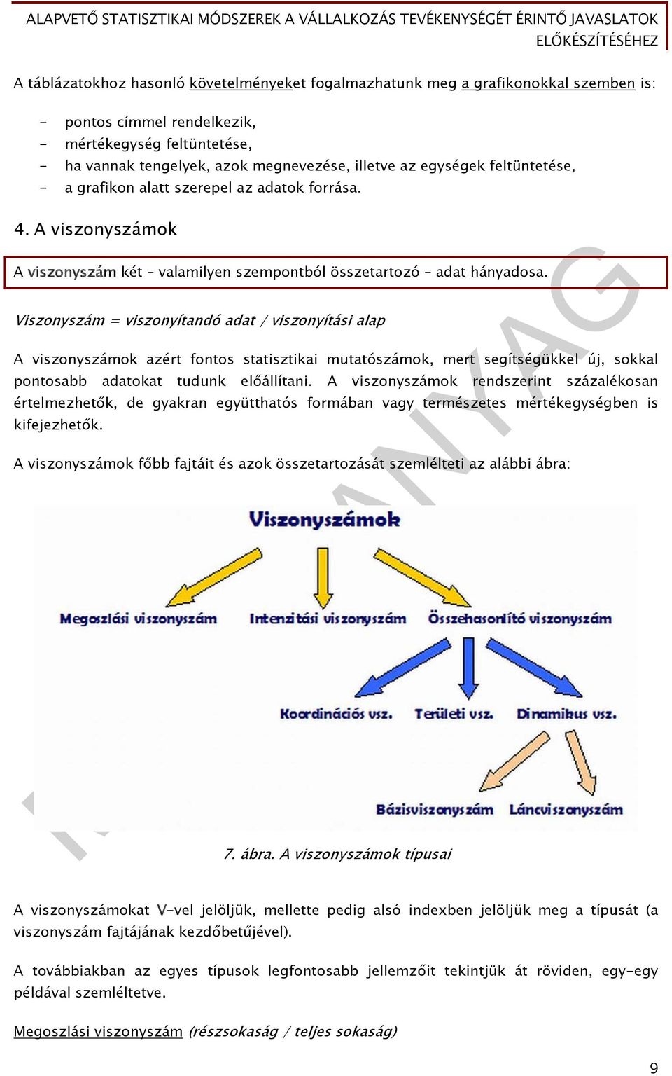 Viszonyszám = viszonyítandó adat / viszonyítási alap A viszonyszámok azért fontos statisztikai mutatószámok, mert segítségükkel új, sokkal pontosabb adatokat tudunk előállítani.