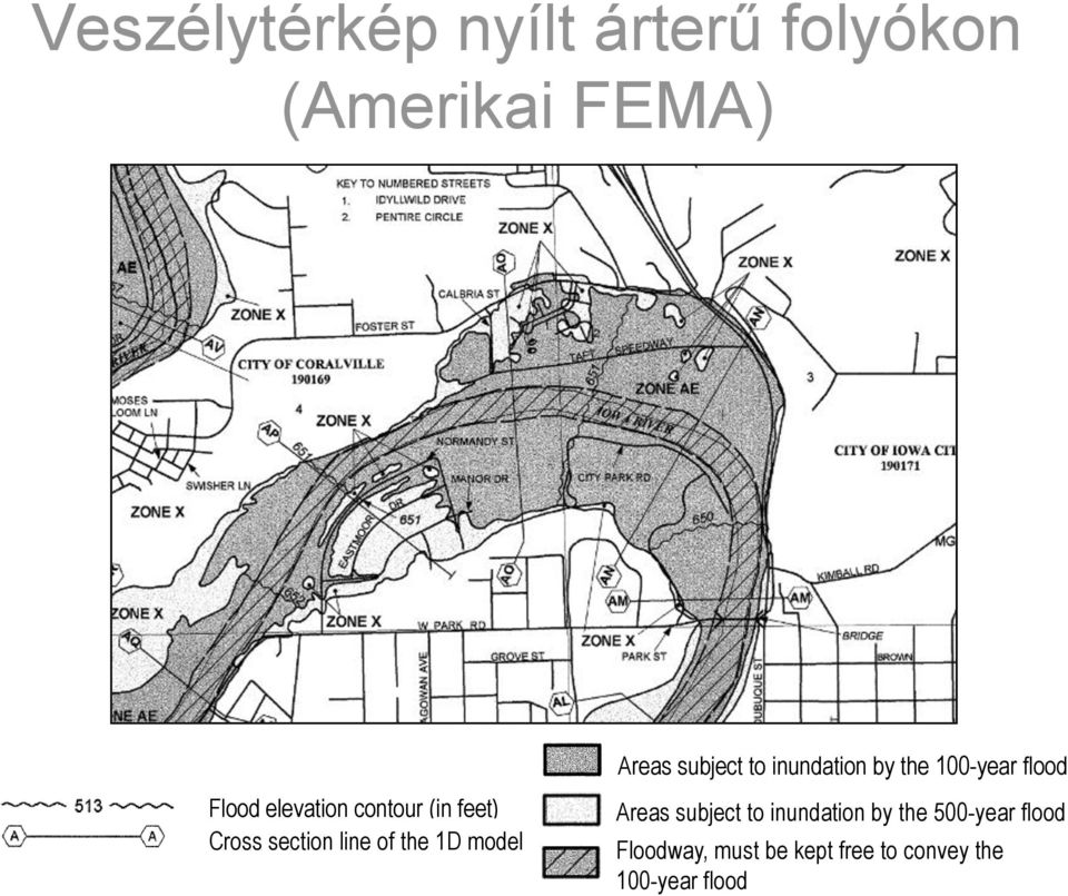 inundation by the 100-year flood Areas subject to inundation by the