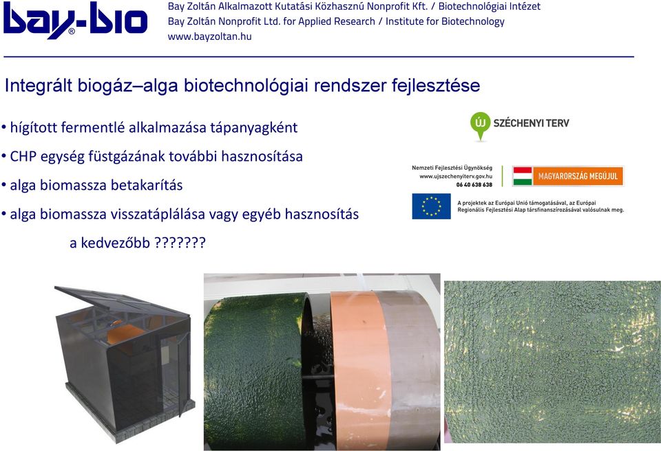 füstgázának további hasznosítása alga biomassza betakarítás