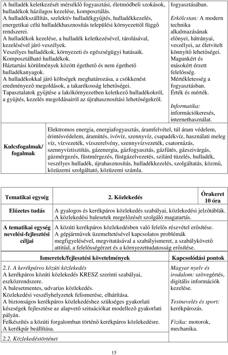 A hulladékok kezelése, a hulladék keletkezésével, tárolásával, kezelésével járó veszélyek. Veszélyes hulladékok, környezeti és egészségügyi hatásaik. Komposztálható hulladékok.