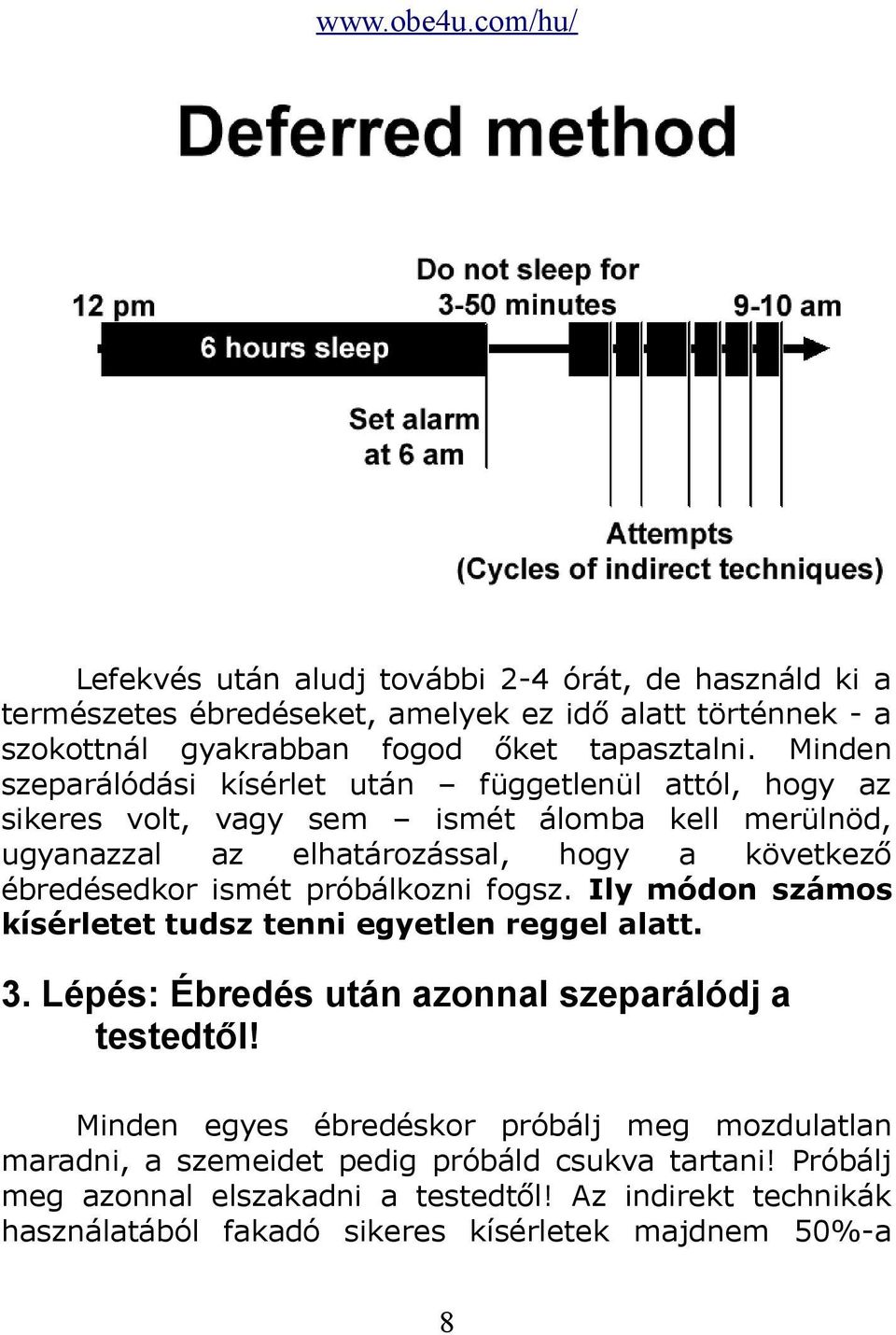 ismét próbálkozni fogsz. Ily módon számos kísérletet tudsz tenni egyetlen reggel alatt. 3. Lépés: Ébredés után azonnal szeparálódj a testedtől!
