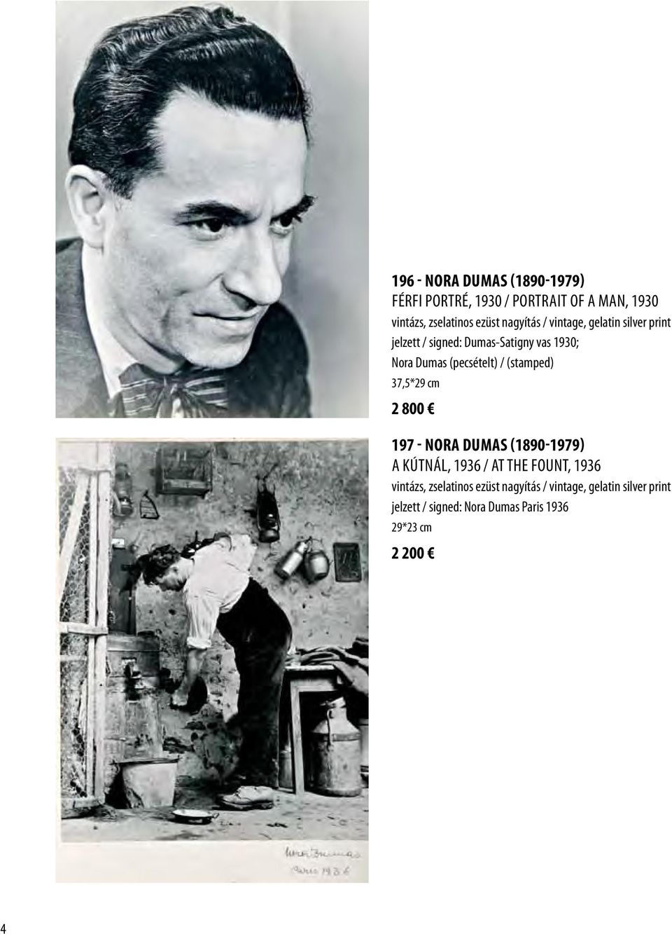 / (stamped) 37,5*29 cm 2 800 197 - Nora Dumas (1890-1979) A kútnál, 1936 / At the fount, 1936 vintázs,
