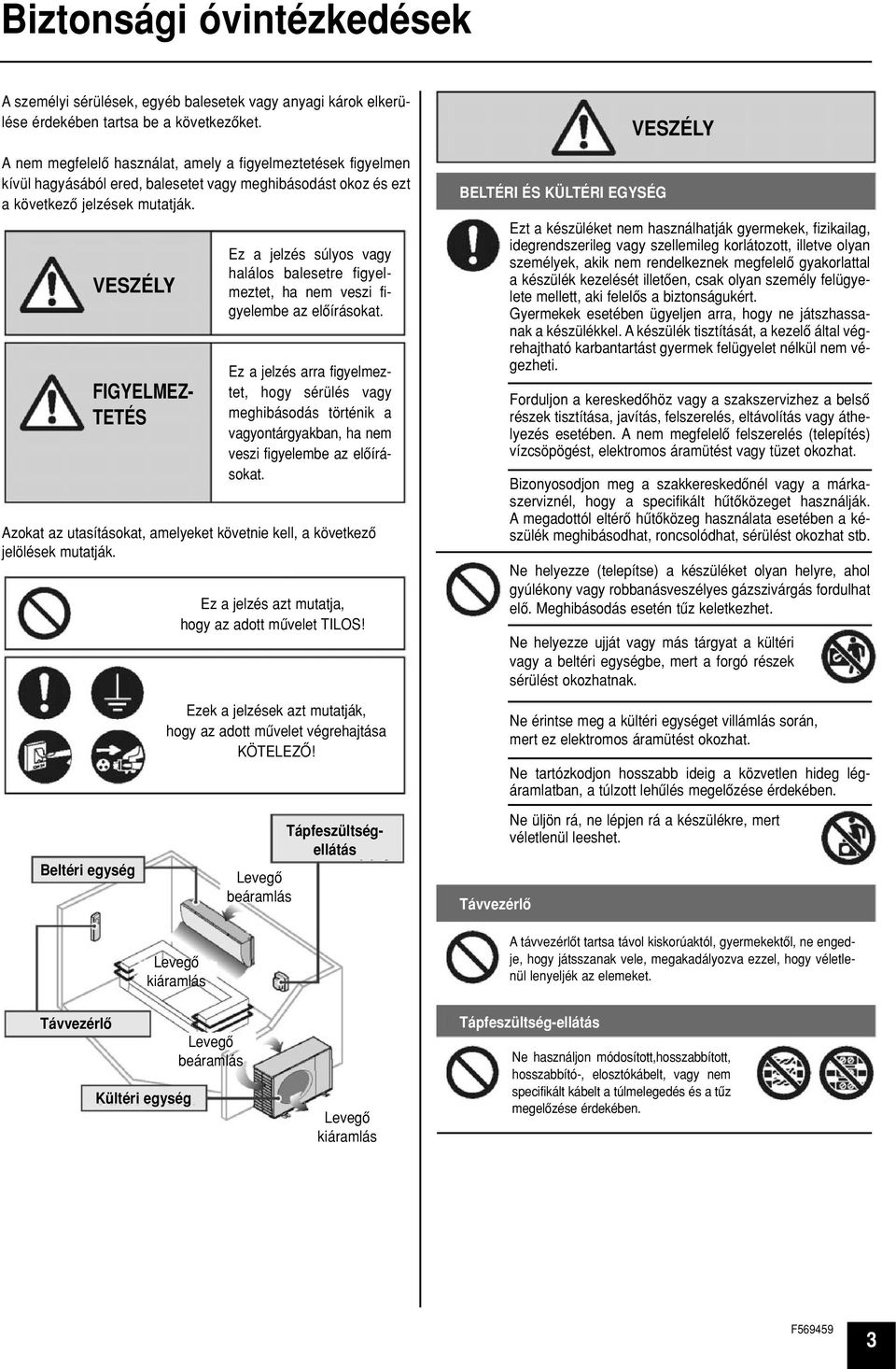 Panasonic. Kezelési útmutató Szobai légkondicionáló készülékekhez.  Tartalomjegyzék. Tartozékok. Beltéri egység. Kültéri egység - PDF Free  Download