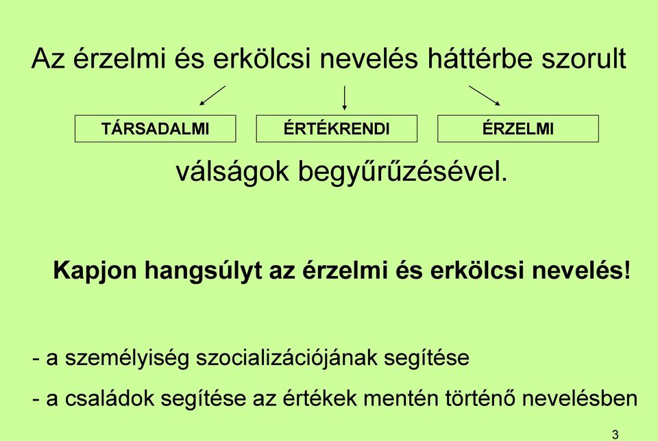 Kapjon hangsúlyt az érzelmi és erkölcsi nevelés!