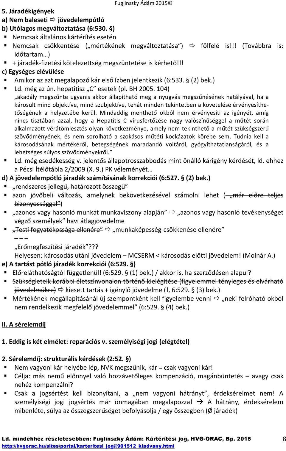 hepatitisz C esetek (pl. BH 2005.