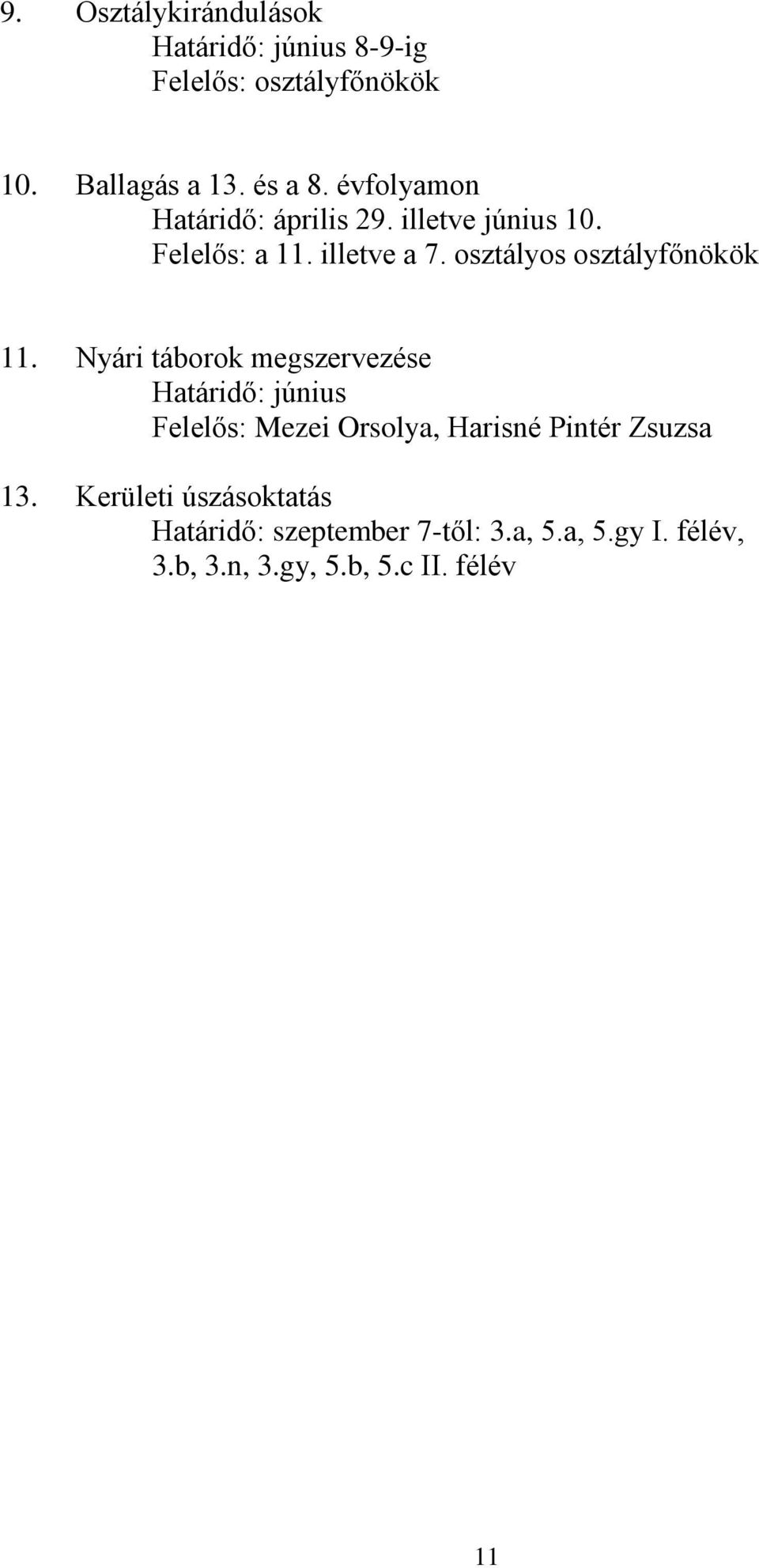 osztályos osztályfőnökök 11.