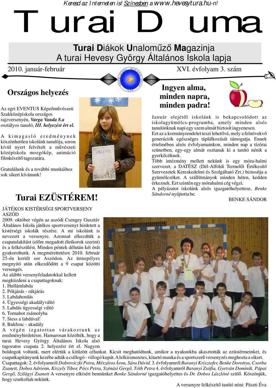 Turai Diákok Unaloműző Magazinja A turai Hevesy György Általános Iskola  lapja - PDF Free Download