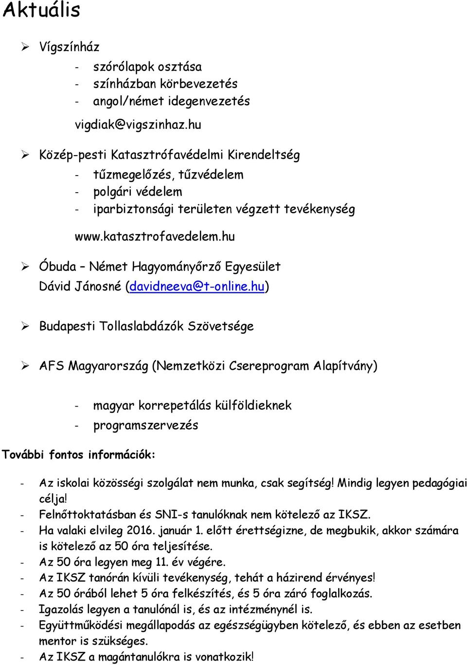 ISKOLAI KÖZÖSSÉGI SZOLGÁLAT (IKSZ) - PDF Ingyenes letöltés