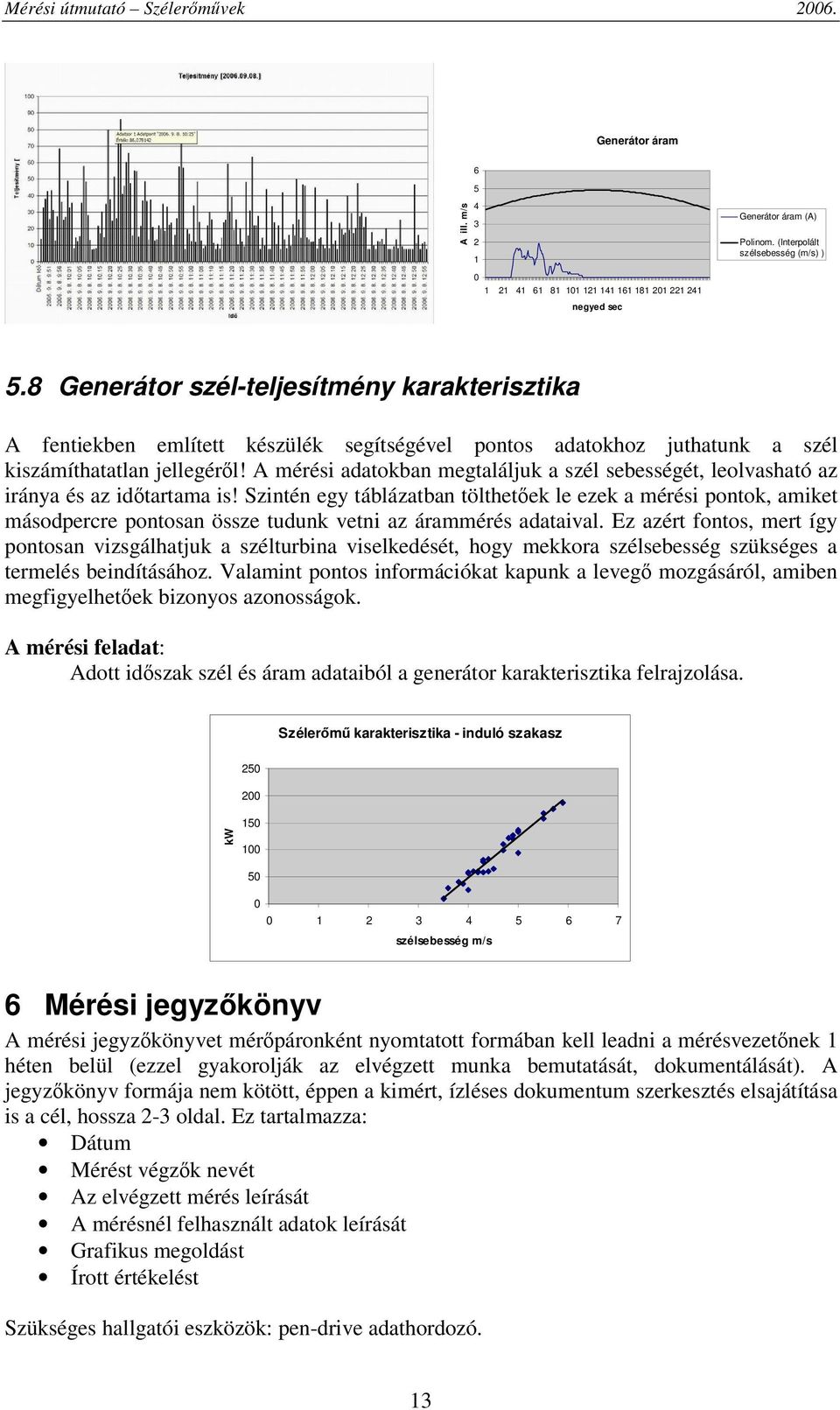 A mérési adatokban megtaláljuk a szél sebességét, leolvasható az iránya és az idtartama is!