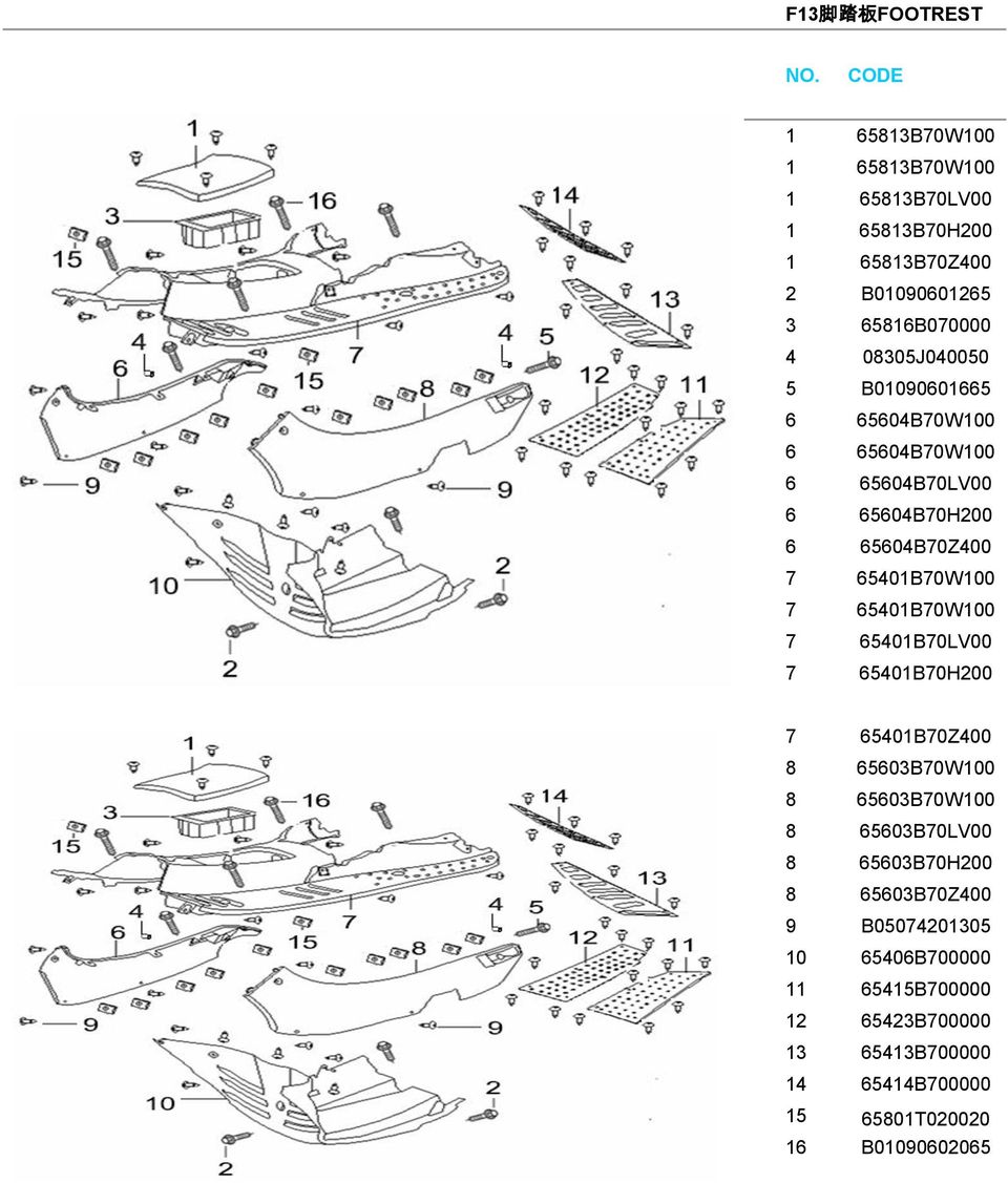 65401B70W100 7 65401B70LV00 7 65401B70H200 7 65401B70Z400 8 65603B70W100 8 65603B70W100 8 65603B70LV00 8 65603B70H200 8