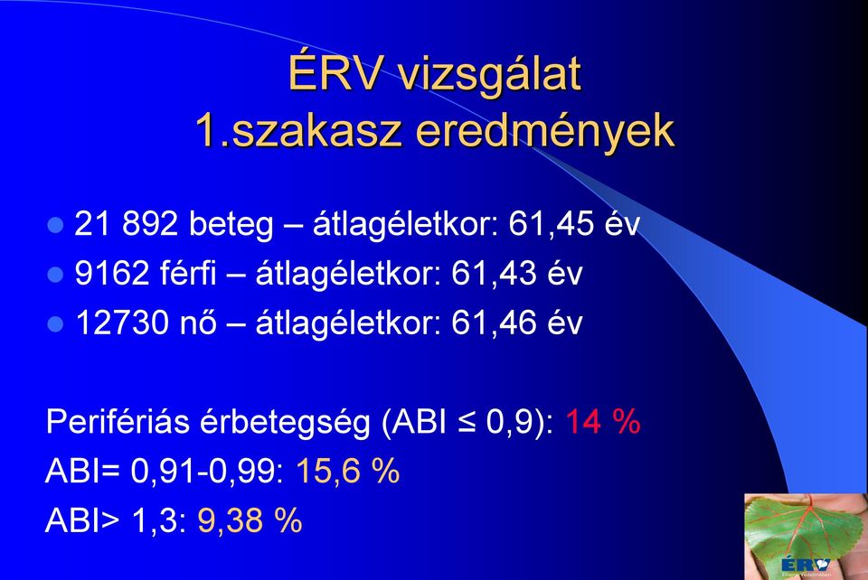 év 9162 férfi átlagéletkor: 61,43 év 12730 nő