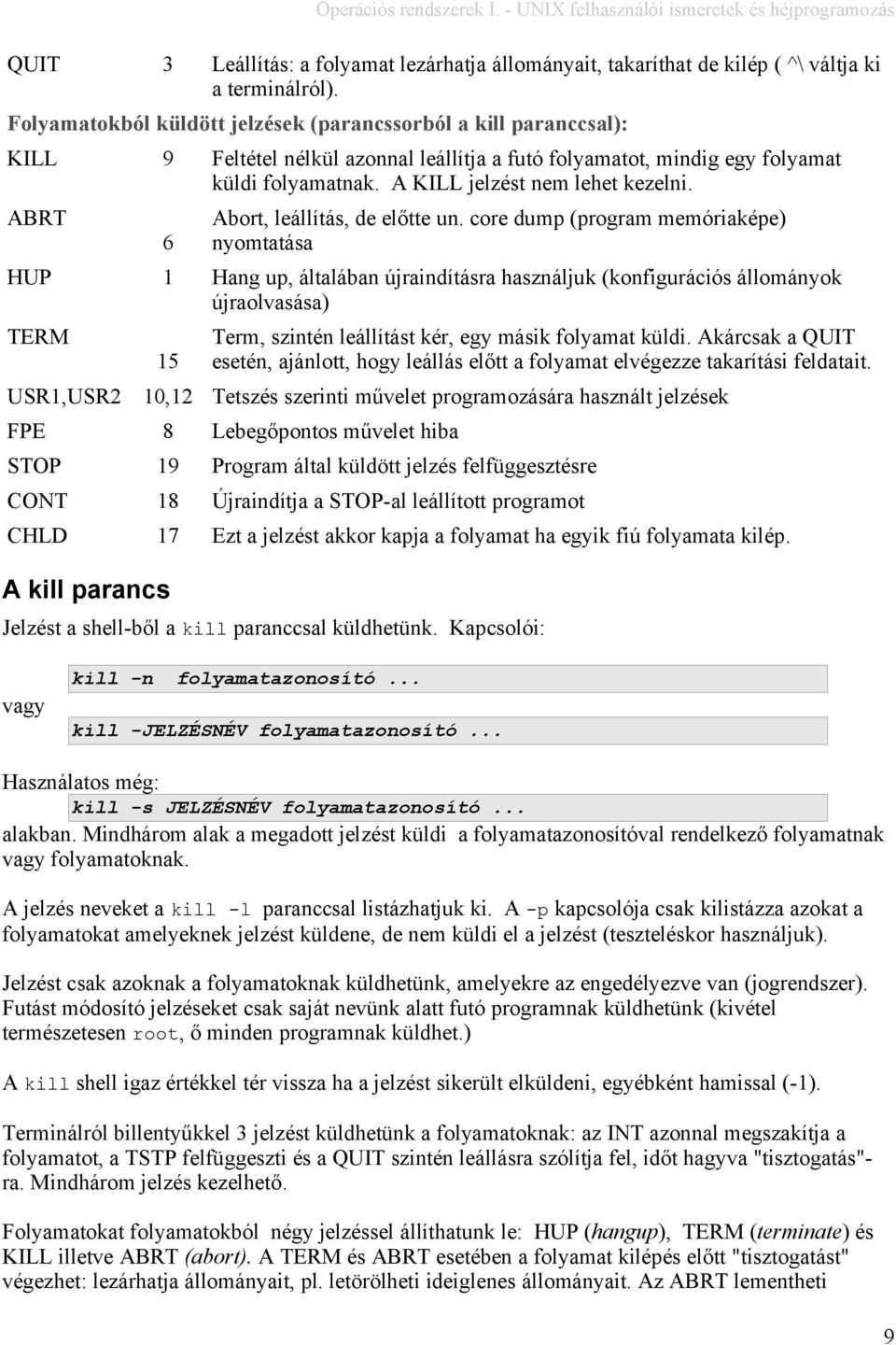 ABRT 6 Abort, leállítás, de előtte un.
