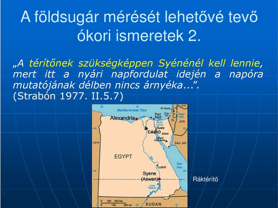 itt a nyári napfordulat idején a napóra mutatójának