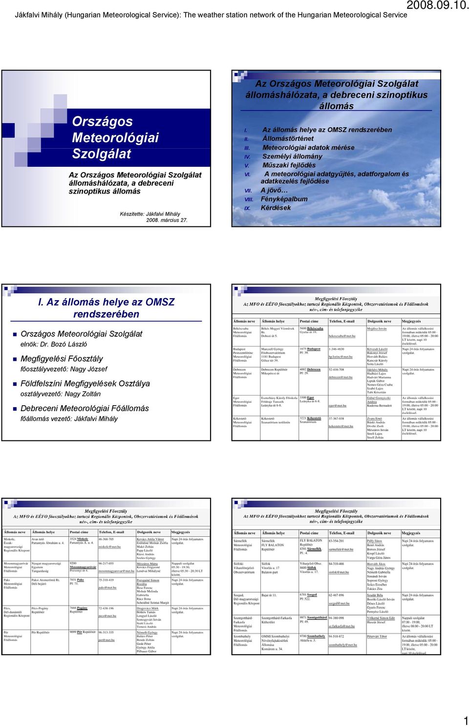 Országos Meteorológiai Szolgálat - PDF Ingyenes letöltés