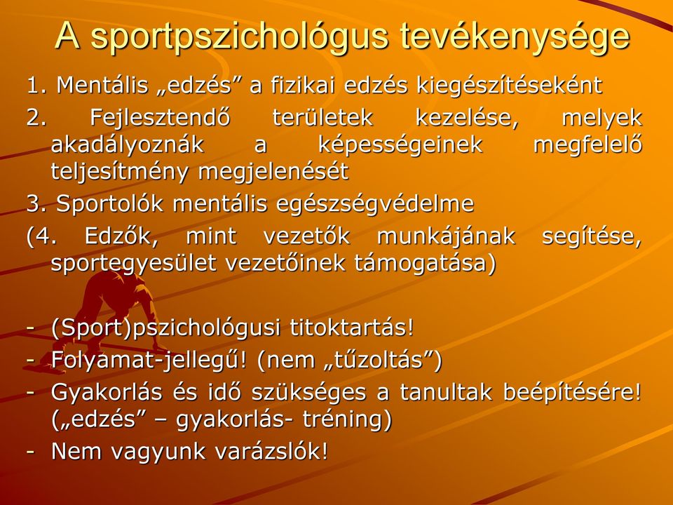 Sportolók mentális egészségvédelme (4.