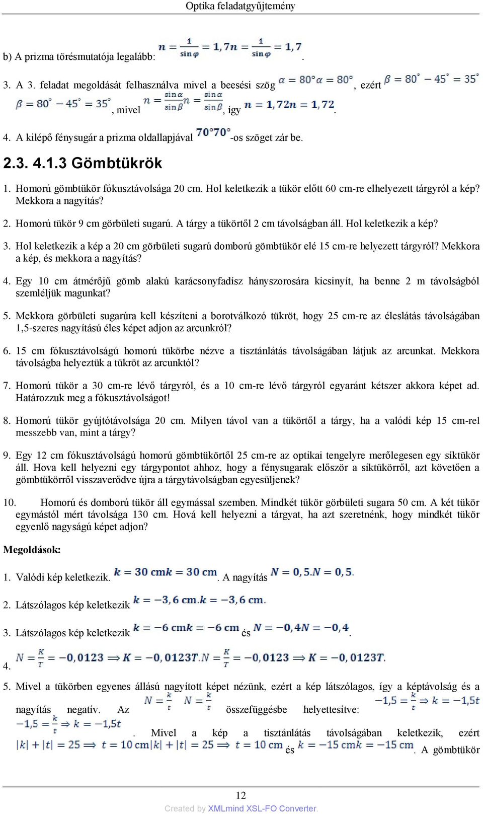 Fizikai példatár 1. Optika feladatgyűjtemény Csordásné Marton, Melinda -  PDF Free Download